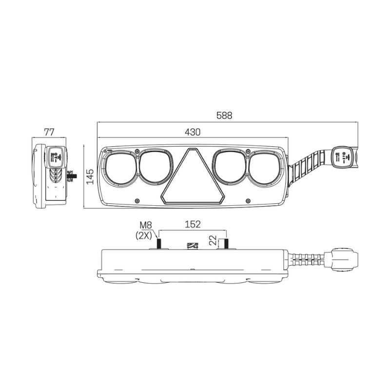 Farolim para camião e reboques SIM 3190 (lado esquerdo)