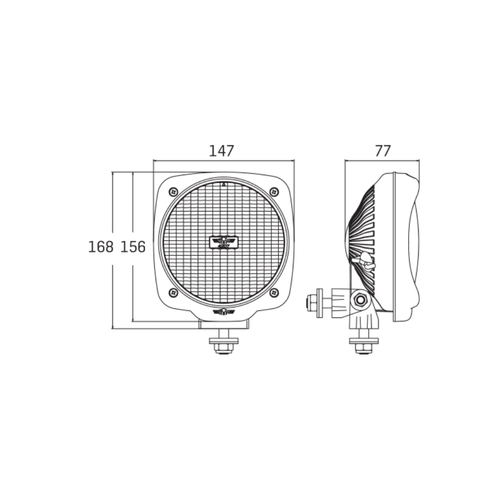 Arbeitsscheinwerfer ohne Gitter <tc>SIM</tc> 4207,5