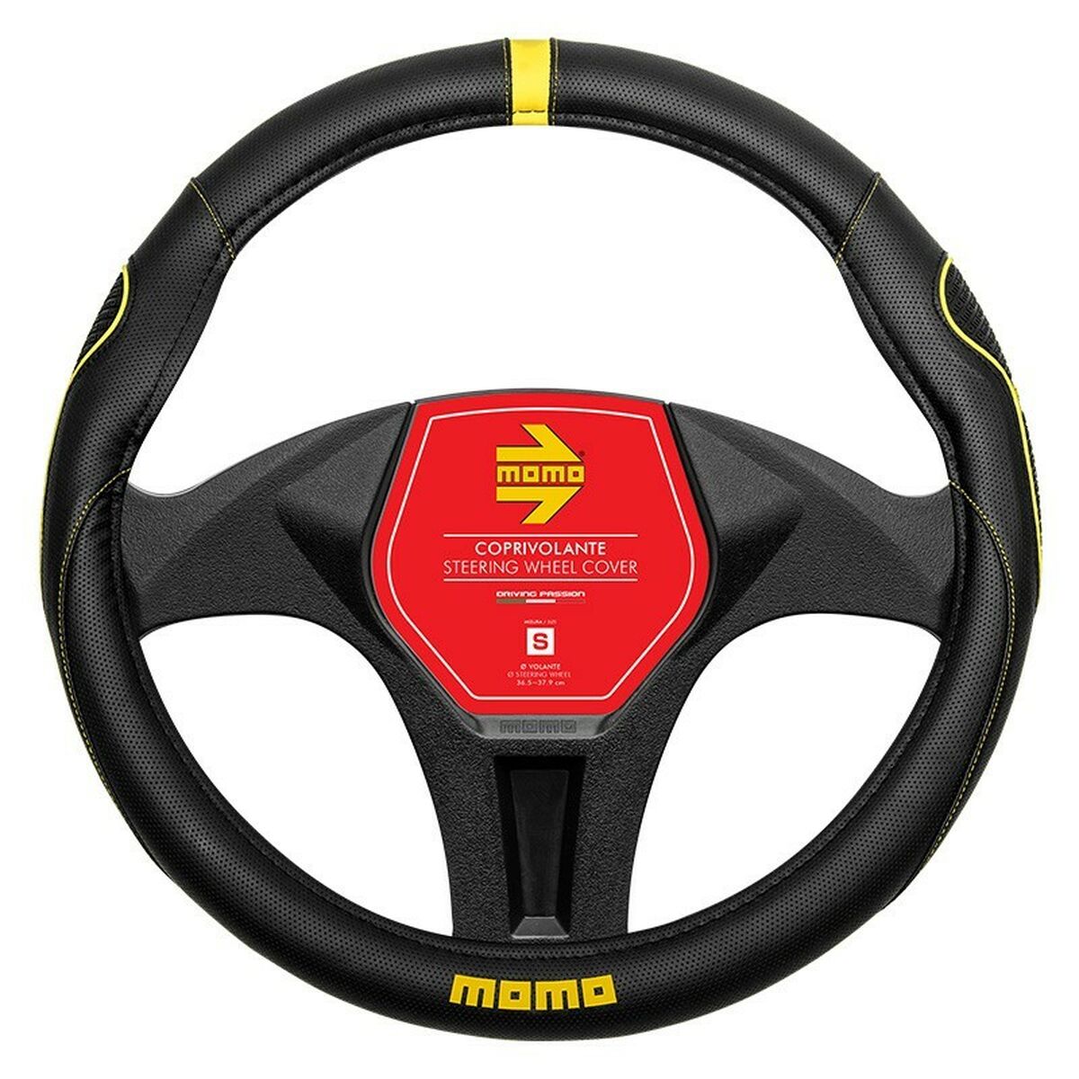 Foro para volante Momo Super Grip Yellow (37/38 cm)
