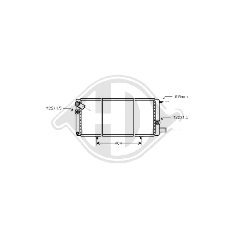 Radiador de motor Peugeot 205