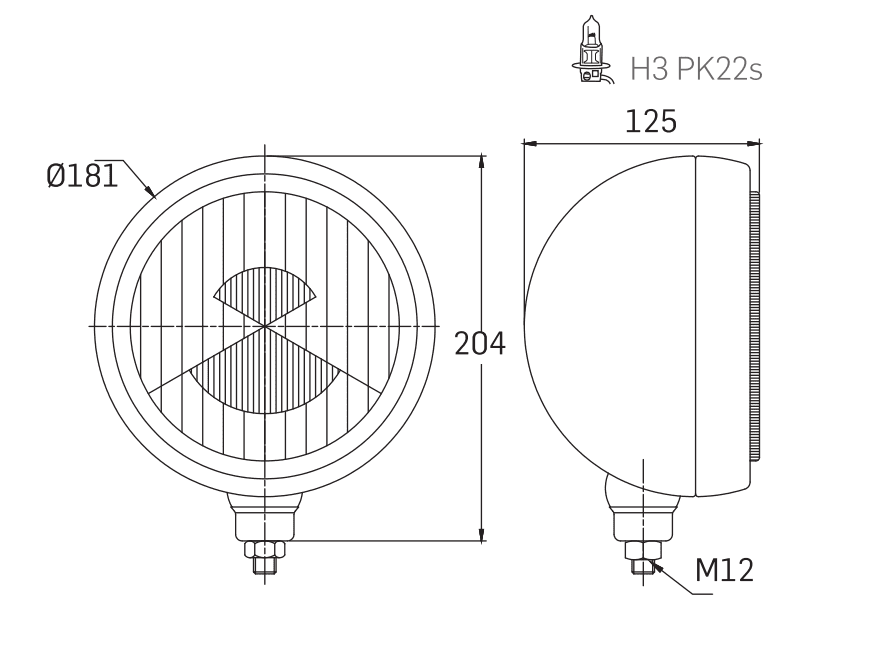 <tc>Rally driving lights (Ø 180mm) (4 units)</tc>