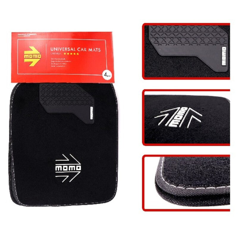 Tapetes para automóvel Momo 015 Branco/Preto 4 uds