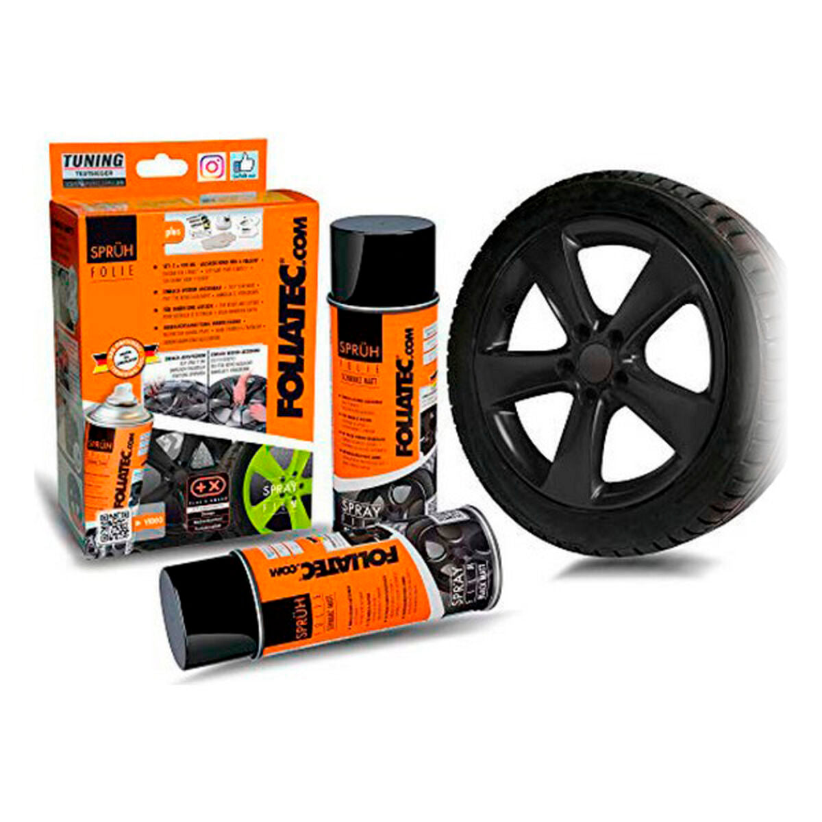 Borracha Líquida para Carros Foliatec Preto mate 400 ml (2 pcs)