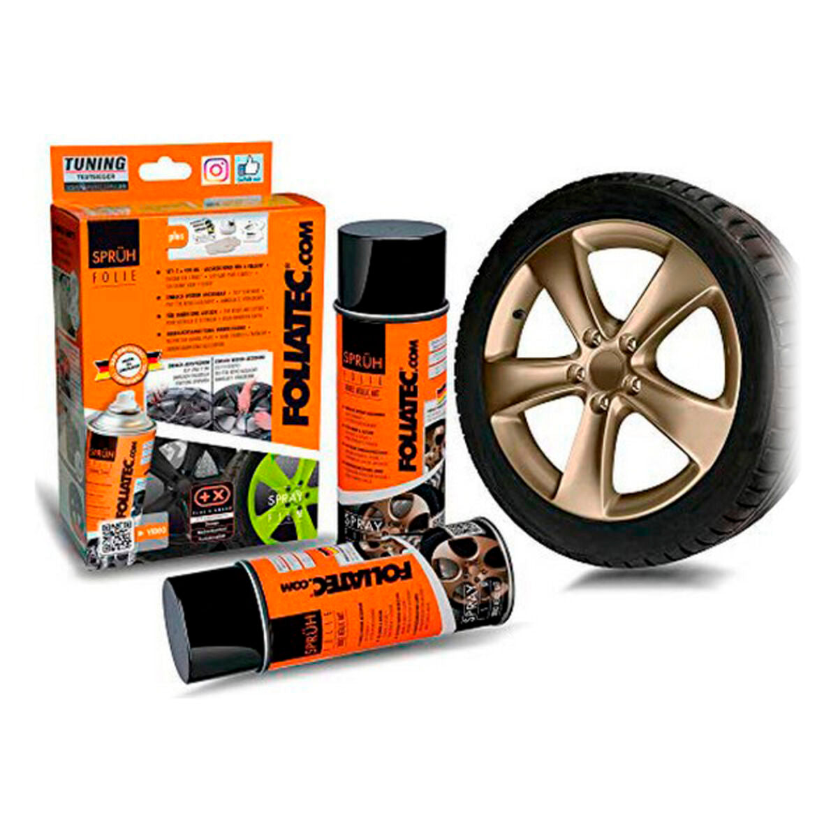 Borracha Líquida para Carros Foliatec Bronze 400 ml (2 pcs)