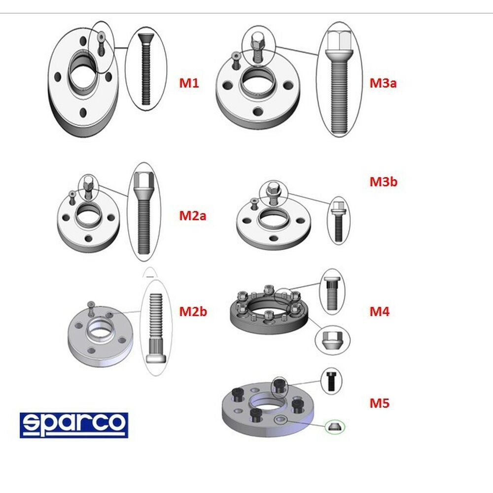 Espaçadores para automóvel Sparco (4x98, 58,0, M12x1,25, 13 mm)