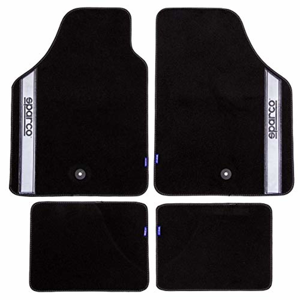 Conjunto de Tapetes de Carro Sparco Strada 2012 B Universal Preto/Prateado (4 pcs)