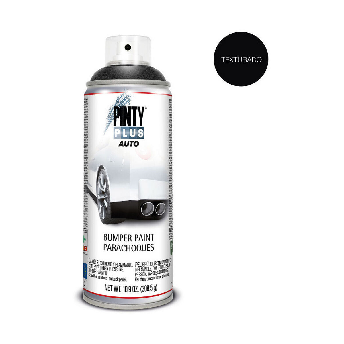 Tinta em spray Pintyplus Auto BT104 308,5 ml Para-choques Preto