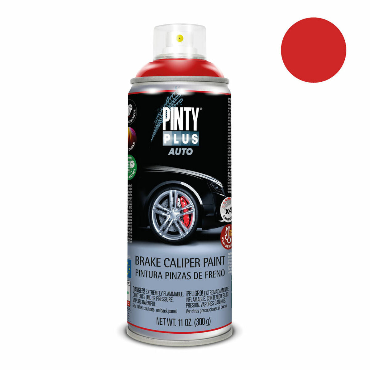 Tinta em spray Pintyplus Auto PF107 Pinças de Travão Vermelho 300 ml