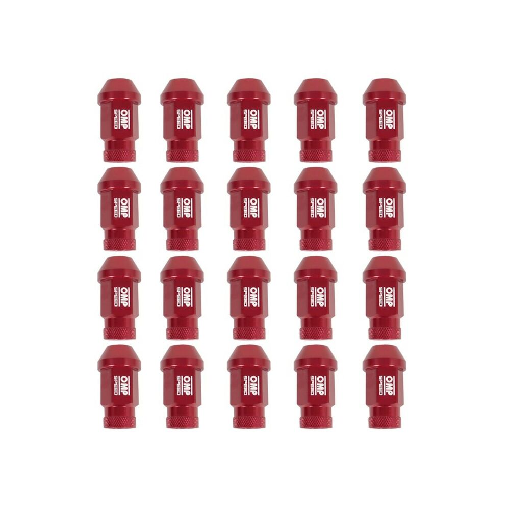 Set Porcas OMP 7075 Vermelho 20 uds M14 x 1,25