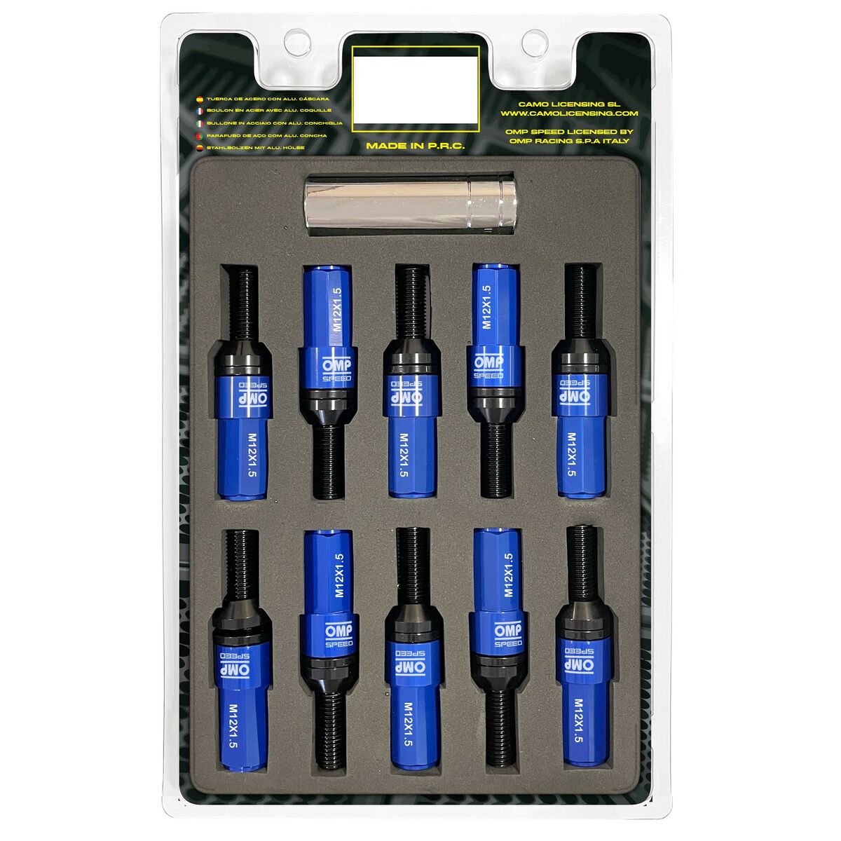 Kit de parafusos OMP OMPS09981207 28 mm Azul M12 x 1,50