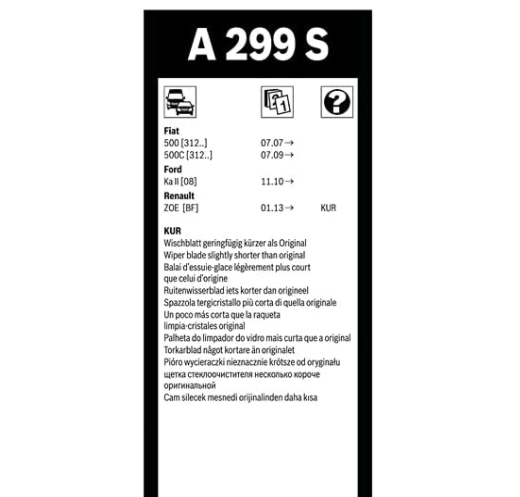 Escovas Limpa Pára-Brisas Bosch Aerotwin A299S