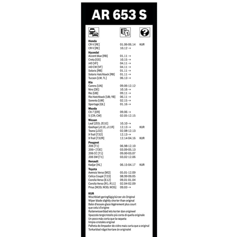 Escovas Limpa Pára-Brisas Bosch Aerotwin AR653S