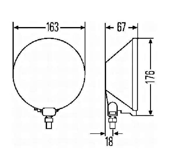 2x Hella comet 500 + coperture (Ø 163mm)