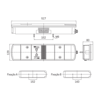 Farolim para camião Volvo e Scania SIM 3155