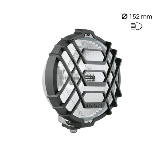 Farol de longo alcance Wesem HO3 (cromado, com capa)