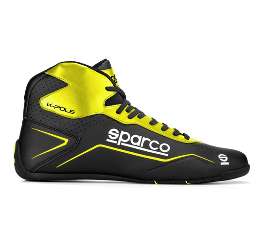 Botas para karting Sparco K-Pole, preto/amarelo, tamanho 41