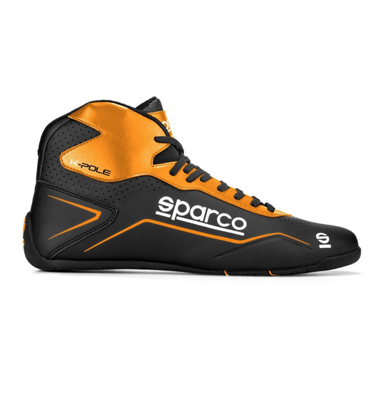 Botas para karting Sparco K-Pole, preto/laranja, tamanho 45