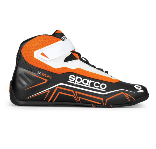 Botas para karting Sparco K-Run, preto/laranja, tamanho 46