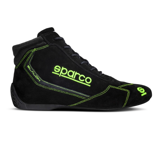 Botas de competição Sparco Slalom MY22, preto/verde, tamanho 40