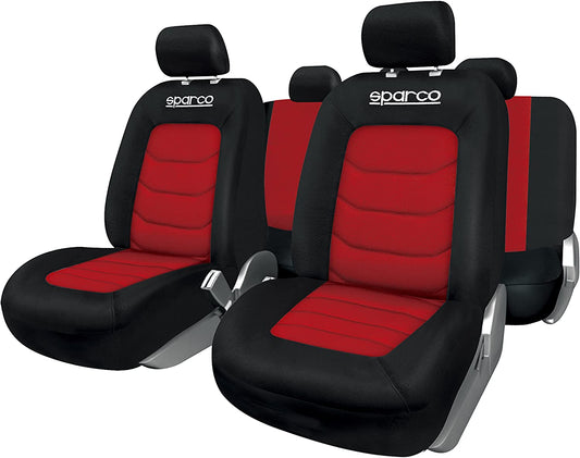 Sparco S-Line Sitzbezüge, Schwarz/Rot