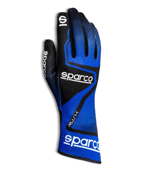 Luvas de karting Sparco Rush, azul /preto, tamanho XXXS