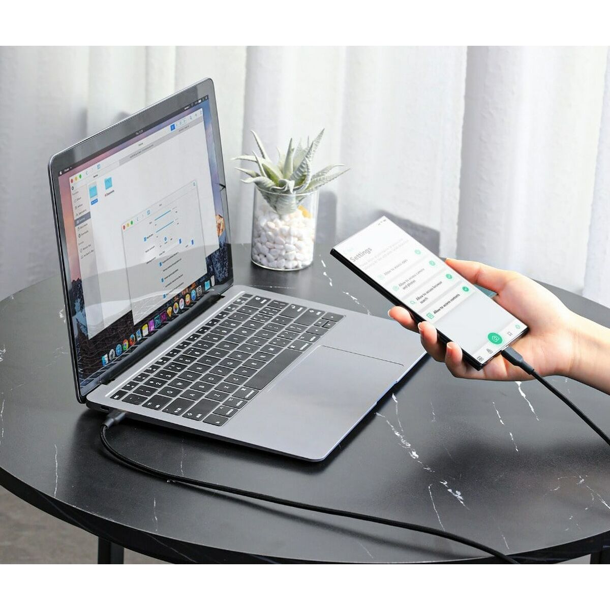 Cabo USB-C Aukey CB-NCC2 Preto 1,8 m