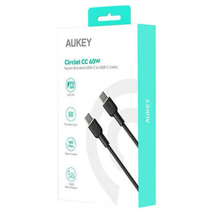 Cabo USB-C Aukey CB-NCC2 Preto 1,8 m