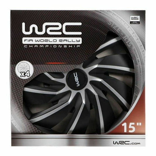 Tapacubos WRC 7598 Cinzento Preto/Cinzento 15" 4 Peças