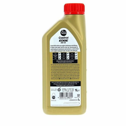 Óleo de motor Castrol Gasolina Diesel Híbrido 5W40 1 L