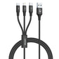Cabo USB para Micro USB, USB-C e Lightning Unitek C14049BK Preto 1,2 m