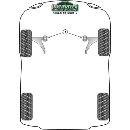 Silentblock Powerflex PFF85-620 Suporte do motor (1 Unidade)