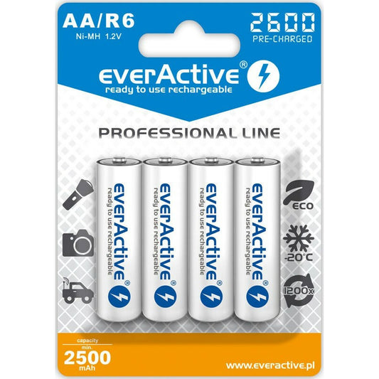 Pilhas Recarregáveis EverActive EVHRL6-2600 2500 mAh 1,2 V