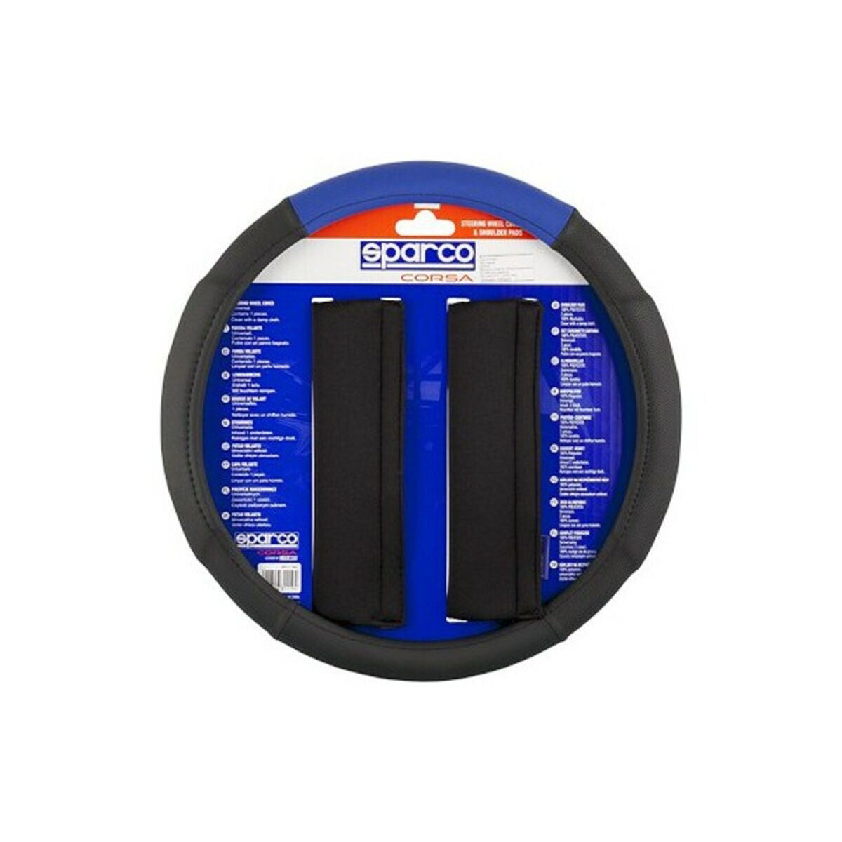 Capa para volante SPC1111 + almofadas para cinto, azul