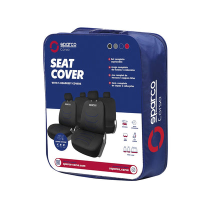 Conjunto de Capas para Assentos Sparco Corsa Preto/Azul