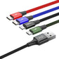 Cabo USB para Micro USB, USB-C e Lightning Baseus CA1T4-B01 Preto 1,2 m
