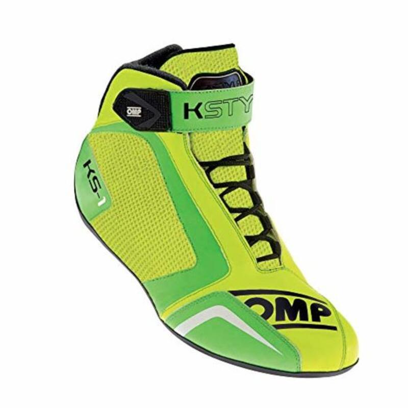 Botas para karting OMP KS-1, amarelo/verde, tamanho 37