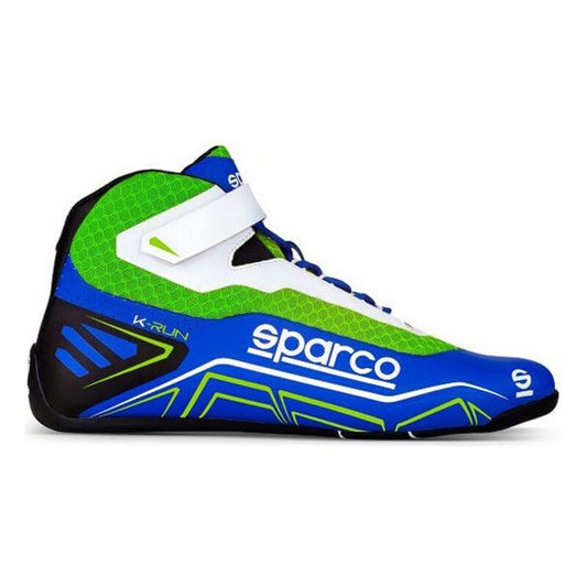 Botas de karting Sparco K-Run, Azul/Verde, tamanho 42