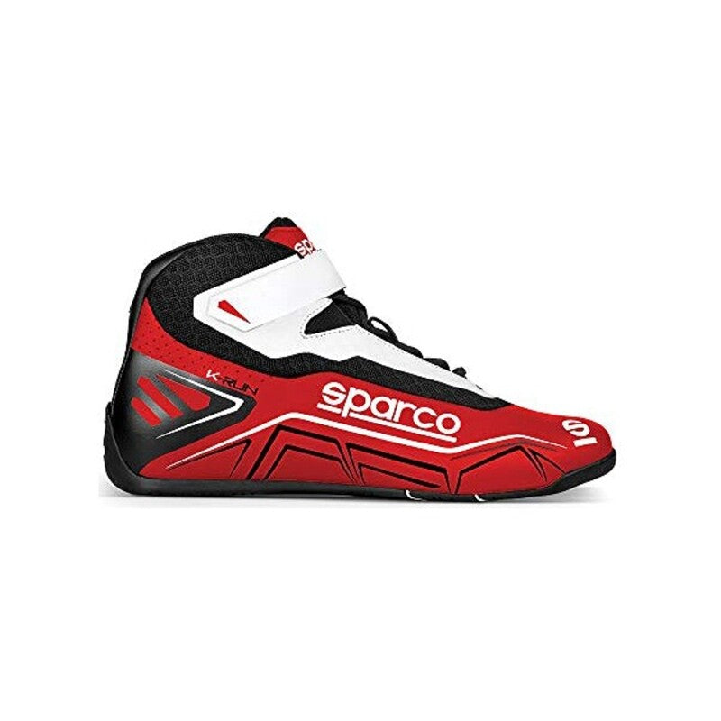 Botas de karting Sparco K-Run, Branco/Vermelho, tamanho 44