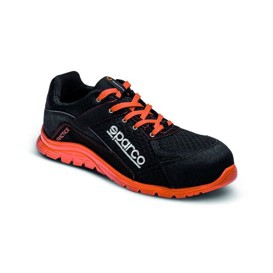 Sparco Practice Jacques Sneakers, Schwarz/Rot, Größe 39