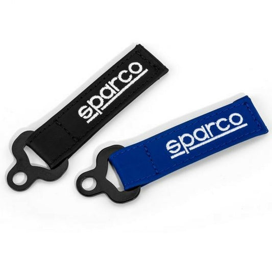 Sparco S099070AZ Schlüsselanhänger aus schwarzem, blauem Leder, sortiert