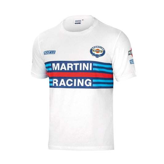 Camisola de Manga Curta Sparco MARTINI RACING Tamanho L Branco