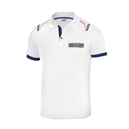 Polo de Manga Curta Homem Sparco Martini Racing Branco (Tamanho L)