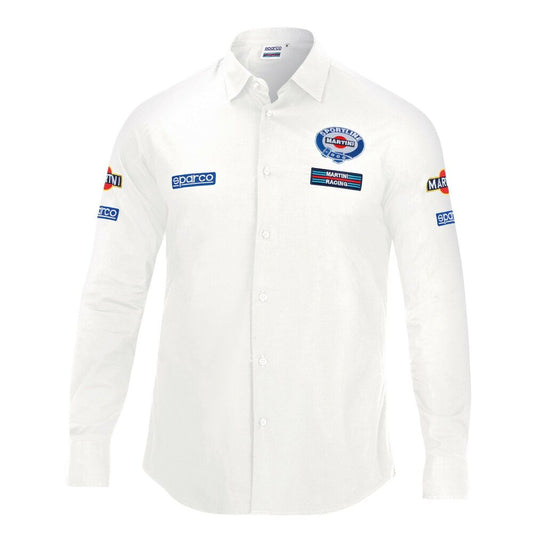 Sparco Martini Racing Herren-Langarmshirt, Größe M, Weiß