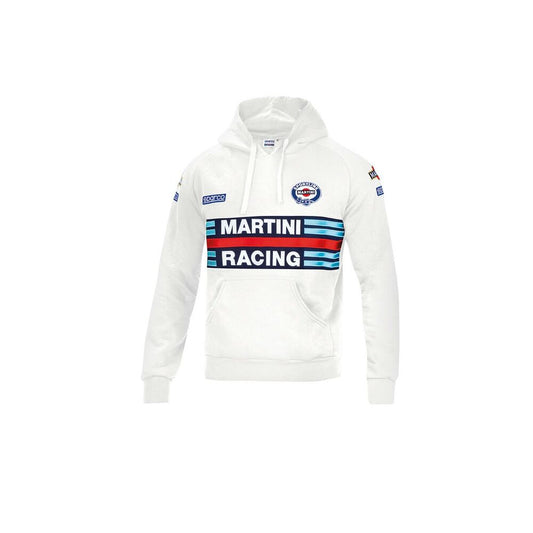 Polar com Capuz Homem Sparco MARTINI RACING Tamanho M Branco