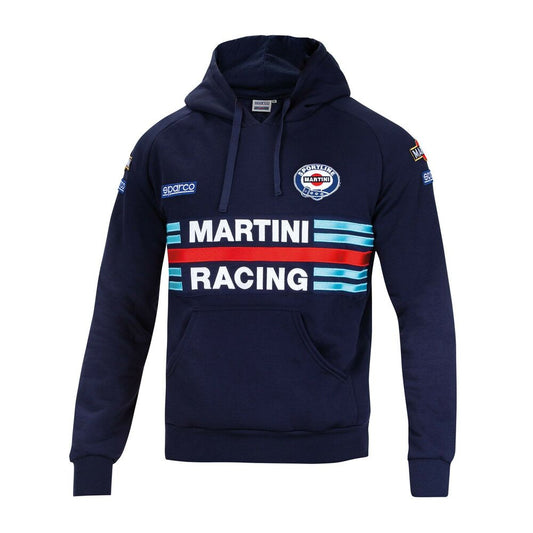 Polar com Capuz Homem Sparco MARTINI RACING Tamanho L Azul Marinho