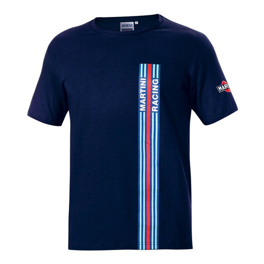 Herren Kurzarm-T-Shirt Sparco Martini Racing Marineblau (Größe S)
