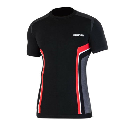 Camisola de Manga Curta Homem Sparco HYPER-T Preto Vermelho M