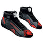 Botas de competição OMP Sport, preto/vermelho, tamanho 39