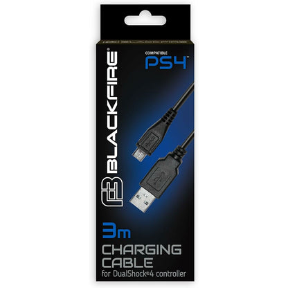 Cabo USB para micro USB Blackfire PS4 Preto