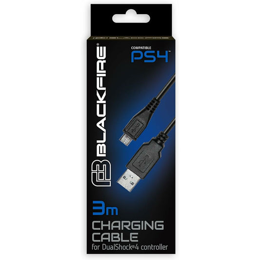 Cabo USB para micro USB Blackfire PS4 Preto